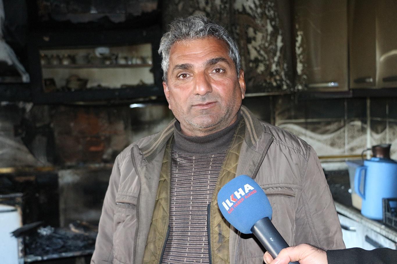 Mardin’de evi yanan aile yardım bekliyor